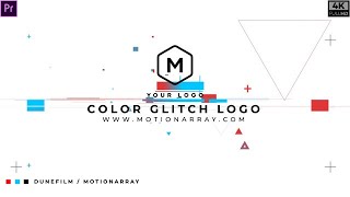Color Glitch Logo Intro Premiere Pro Templates