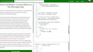 freeCodeCamp   React and Redux: Connect Redux to the Messages App