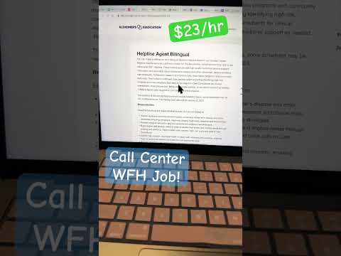 $23/hr Call Center Agent WFH Jobs! #bilingual #spanish #workfromhome