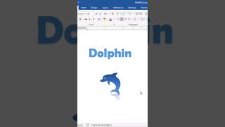 dolphin in ms word | dolphin fish | how to insert symbols in word #dolphin #trending #viral #msword