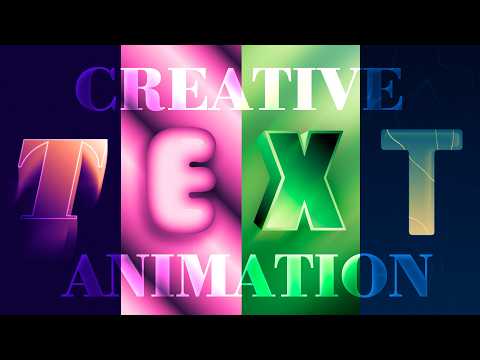 After Effects Creative Text Animation