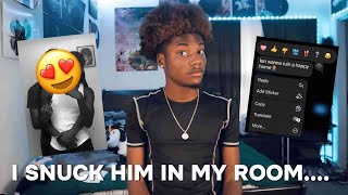 I HAD TO SNEAK HIM IN!!! | ME & MY DL FOOTBALL PLAYER | STORYTIME