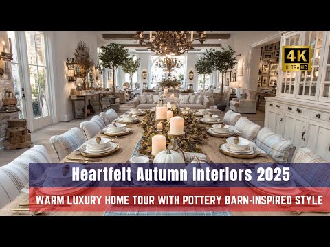 Heartfelt Autumn Interiors 2025 | Warm Luxury Home Tour with Pottery Barn-Inspired Style