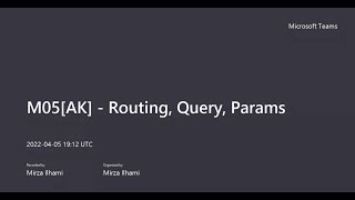 Pemrograman Web Lanjutan: M05 - ExpressJS, Routing, Query & Params