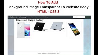 add transparent background image using html body css3 z-index opacity
