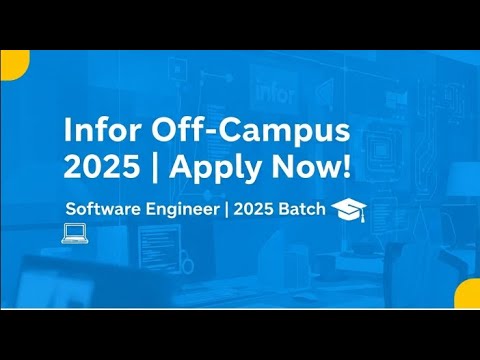 Infor BIGGEST Off Campus Drive 🚀 | Associate Software Engineer | 2025 Batch