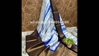 Shibori dyeable banarasi soft silk sarees...