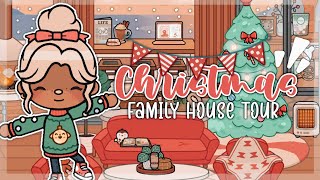 Christmas Family House Tour 🏠 🎄 | *with voice* | Toca Boca Roleplay