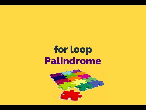 Palindrome through two methods - for loop and split
