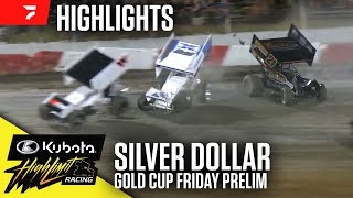 Gold Cup Friday Prelim | Kubota High Limit Racing at Silver Dollar Speedway 8/22/25 | Highlights