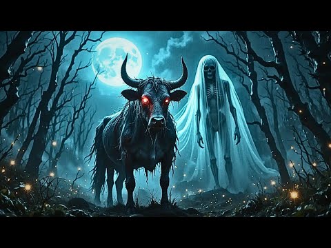 गाय और भूत की अनोखी दोस्ती 👻🐄 | Hindi Ghost Story ~#AICartoon #CartoonAI #AITransformation
