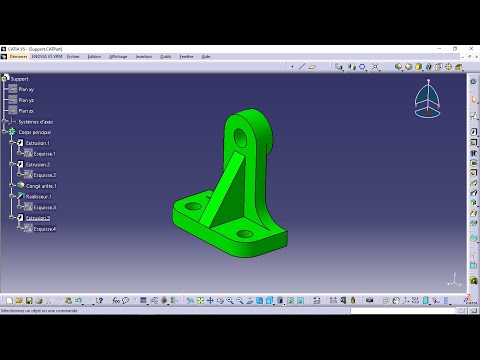 CATIA V5 Exercice 1 "Support"