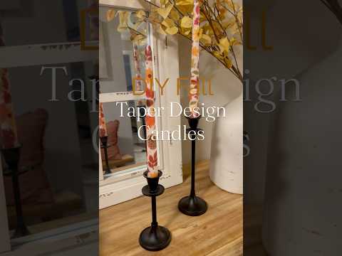 🍂DIY Fall Taper Candles🍂 Comment “candle” for everything I used to make these! #diy #falldiy #home