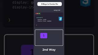 3 Ways to center div - - 💢 - - #coding #css #css3 #grid #flexbox #position @chaiaurcode