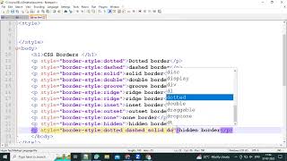 All CSS border style names | CSS border names| CSS tutorial