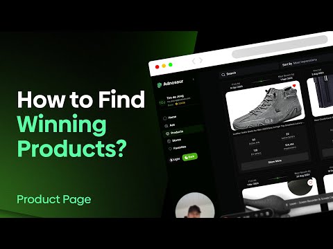 How to find winning products using the products page in Adnosaur