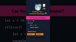 Challenge Your JavaScript Knowledge! 💡Can You Guess the Output?  🖥️💡 #shorts #coding