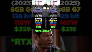 RTX 4060 VS RTX 5060 #shorts #pcgaming #pc #graphicscard #gpu #gaming #comparison