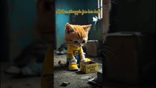 mother struggle for her baby heart touch video 🥺😢#motivational #shorttutorials #catlover #goviral