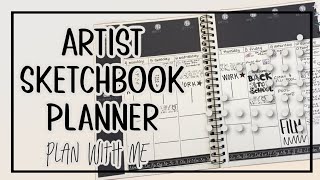 Wk32 Artist Sketchbook Vertical Planning Layout and Plan With Me