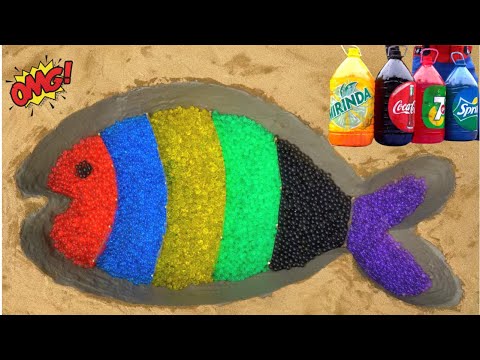 Zed Satisfying - How to make orbeez Rainbow fish with Mentos,coca,fanta,pepsi 💥