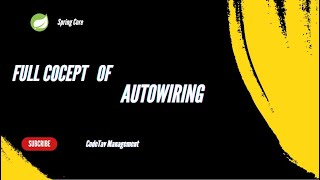 Autowiring full concept || Spring Core
