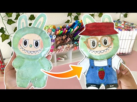DIY 3D Labubu paper squishy Tutorial! + clothes and accessories