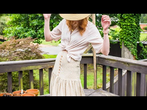 Fibremood Magazine Hettie Skirt Hack | Maxi Skirt modification with two tiers and added buttons!