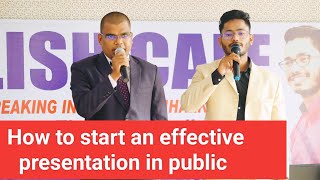 How to give presentation | How to give presentation in class | public speaking | English cafe