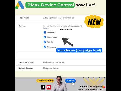 PMax Google Ads News! Device Targeting on Campaign Level live!  #ppc #pmax  #googleads #ads