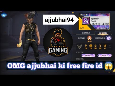 ajjubhai ki free fire id 😱 || total gaming uid || #totalgaming #ajjubhai