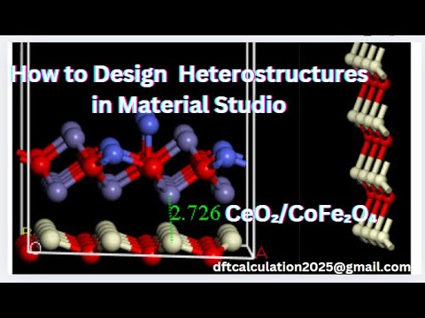 How to Make a Heterostructure in Material Studio | CeO₂/CoFe₂O₄  Modeling & Optimization