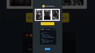 Grayscale vs Hover Effect in CSS.#shorts #shortsfeed  #html #javascript  #css #howto #coding #reels