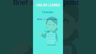 English Word - Concise - Meaning With An Example  #englishwords #english #concise