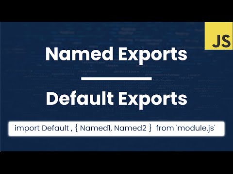 Differences with Default and Named Exports - ES6 JavaScript