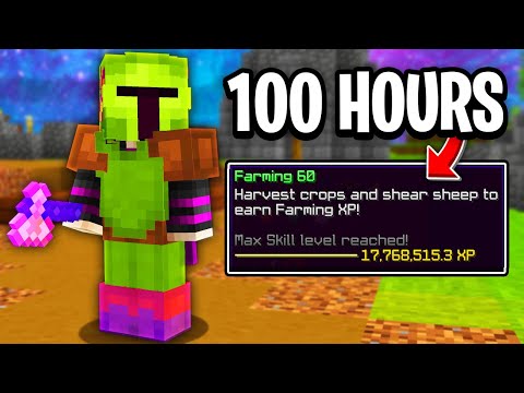 I Farmed for 100 HOURS to unlock this... (Hypixel Skyblock)