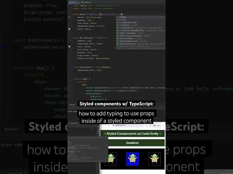 Enabling props for Styled Components w/ TypeScript #styledcomponents #typescript