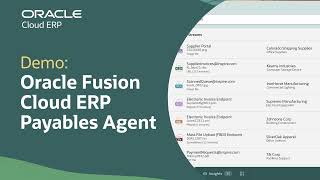 Payables AI Agent in Oracle Cloud ERP: Demo