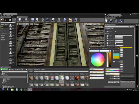 UE4-UE5 Abandoned wooden house modular V01: Example complete modular home
