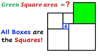 Can you find area of the Green shaded Square? | (Squares) | #math #maths | #geometry
