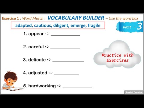 VOCABULARY BUILDER  - Part 3 #LittleMasteryEnglishExercises