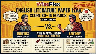 📚 English Literature Important Topics | ICSE Class 10 | Treasure Chest | Julius Caesar | WisePlex 