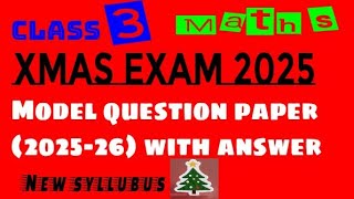 Class 3 maths Christmas exam question paper|class 3 maths second term question paper|class3 maths