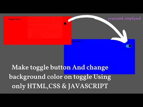 How to Create Toggle Switch by using HTML and CSS || Change Background on Toggle using JAVASCRIPT