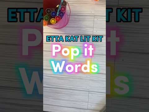 Etta Kat Lit Kit: Pop it Words Mat #SOR #earlyliteracy #prek #reading #kindergartenactivities