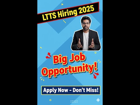 LTTS Hiring 2025 | Big Job Opportunity – Apply Now!#LTTShiring #JobOpportunity2025 #CareerInLTTS