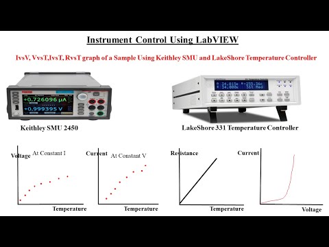 Instrument Control Using LabVIEW:  Keithley SMU 2450 , Lakeshore 331