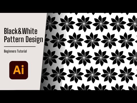 How to Create a Black & White Floral Seamless Pattern 🌸 | Adobe Illustrator Tutorial