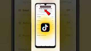 TikTok mein 2 step verification kaise on kare | How to enable 2 step verification on TikTok #shorts