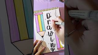 Stunning Front Page idea for Drawing Notebook ✏️ #shorts #frontpage #nhuandao